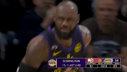 半岛体育注册网址-詹姆斯首节出战9分钟，投篮6中3得到6分2篮板6助攻1盖帽